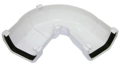 FloPlast Square Gutter Adjustable Angle - 50 to 156 Degree x 114mm White Price Comparisons | Compare The Build
