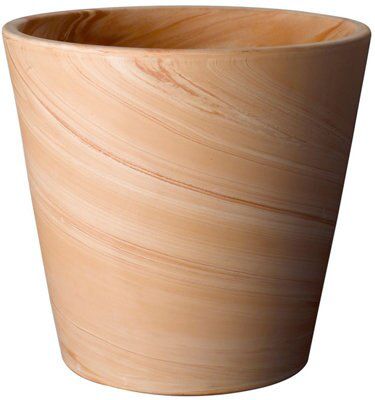 Nurgul Terracotta Marble Effect Ceramic Plant Pot | Compare The Build