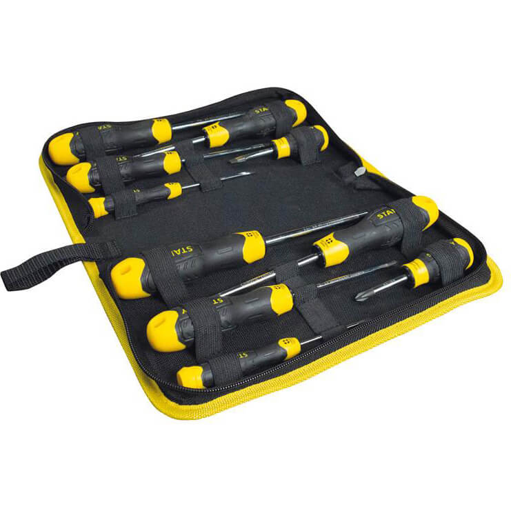 Stanley 10 Piece Cushion Grip Screwdriver Set Price Comparisons | Compare The Build
