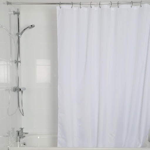 Extra Long Textile Shower Curtain - White Price Comparisons | Compare The Build