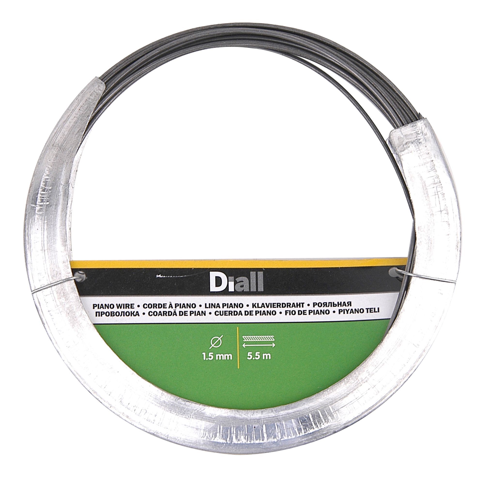 Diall Black Steel Piano Wire, (L)5.5M (Dia)1.5mm Price Comparisons | Compare The Build