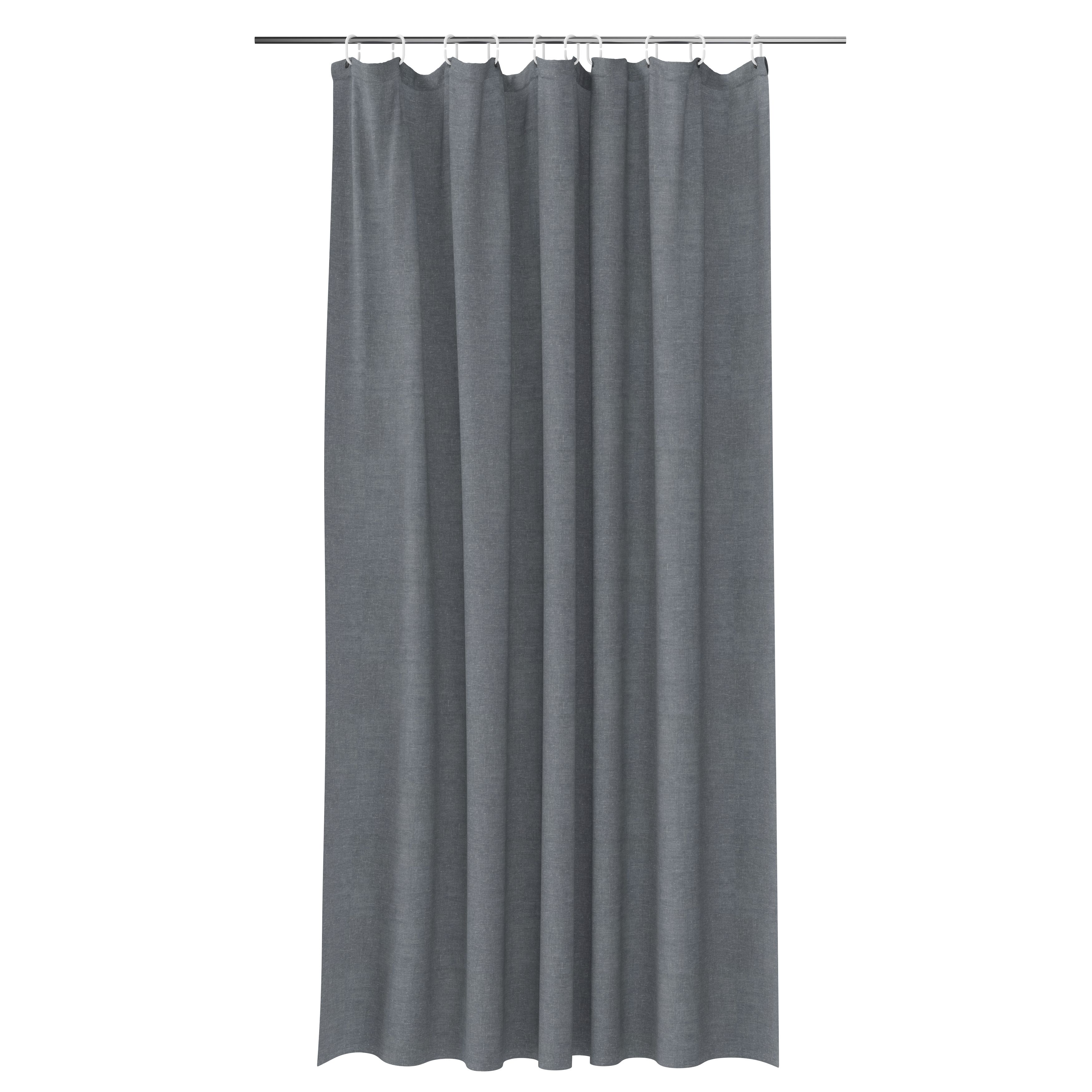 GoodHome Elland Ebony Plain Shower Curtain (L)2000mm Price Comparisons | Compare The Build