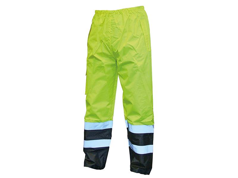 Scan SCAWWHVMTMYB Hi-Vis Yellow/Black Motorway Trousers - M (36in) Price Comparisons | Compare The Build