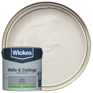 Wickes Vinyl Silk Emulsion Paint - Shadow Grey No.230 - 2.5L Price Comparisons | Compare The Build