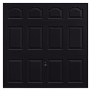 Garador Cathedral Panelled Framed Retractable Garage Door - Black - 2134 x 2136mm Price Comparisons | Compare The Build