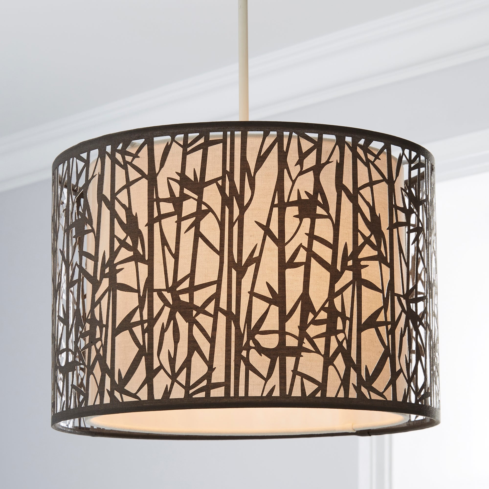 Catiri Bamboo Leaf Grey Easy Fit Pendant Grey Price Comparisons | Compare The Build