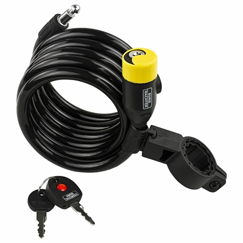 Burg Wächter 180cm Spiral Coil Cable Lock with Illuminated Key Hole Price Comparisons | Compare The Build