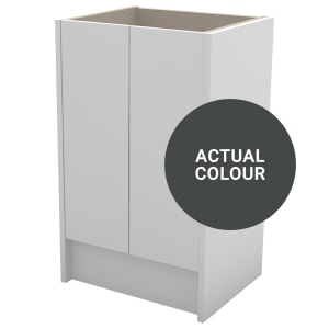 Duarti By Calypso Cascade 500mm Slimline 2 Door Floor Standing Vanity Unit - Midnight Grey Price Comparisons | Compare The Build