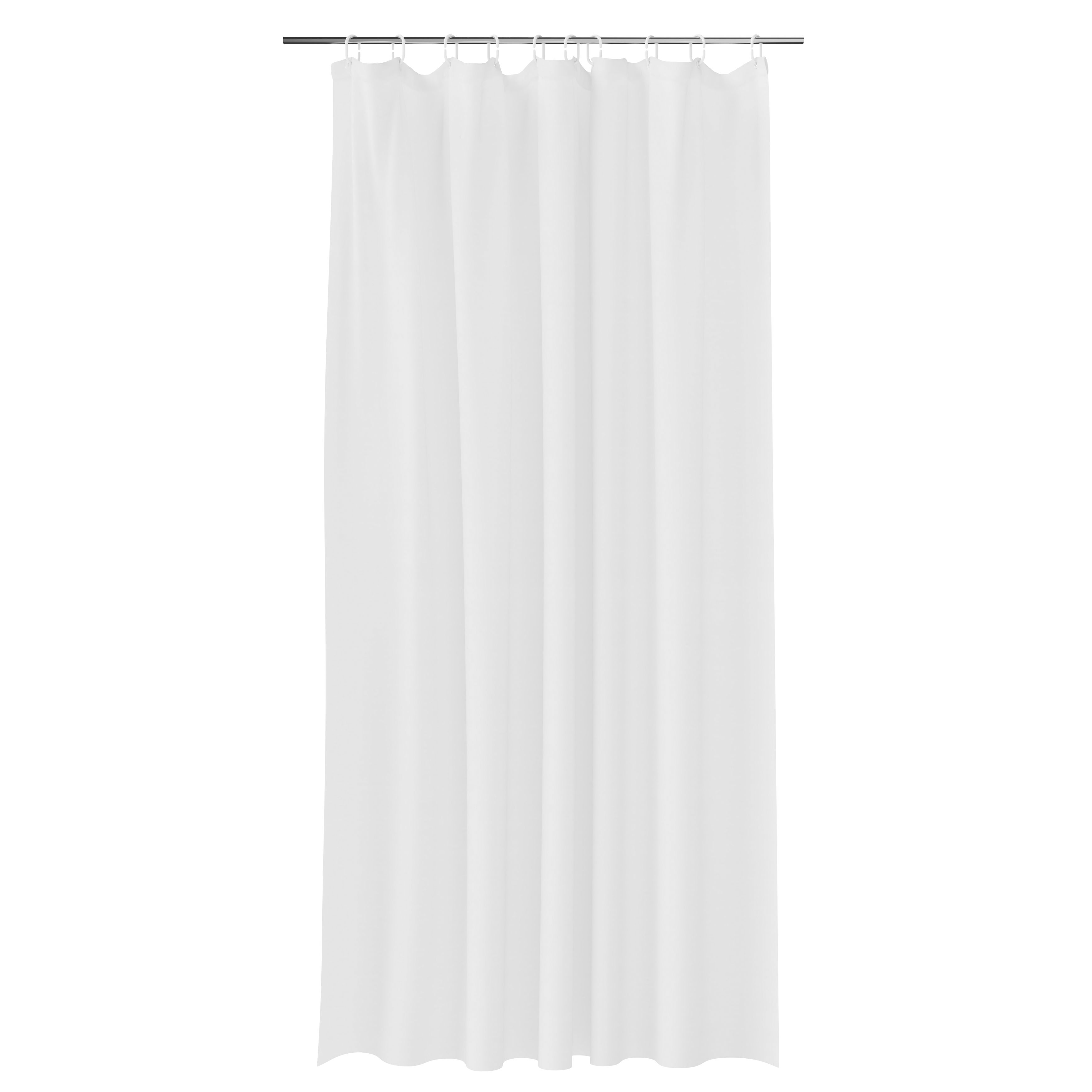 GoodHome Koros White Plain Shower Curtain (L)1800mm Price Comparisons | Compare The Build