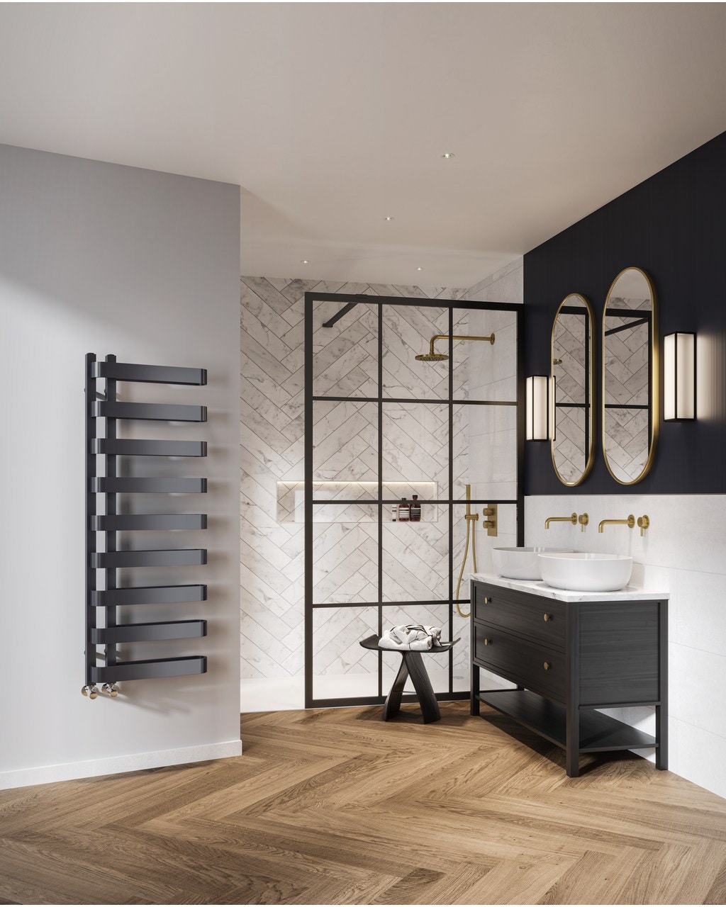 DQ Azura Designer Rail, Anthracite, 850x500mm Price Comparisons | Compare The Build