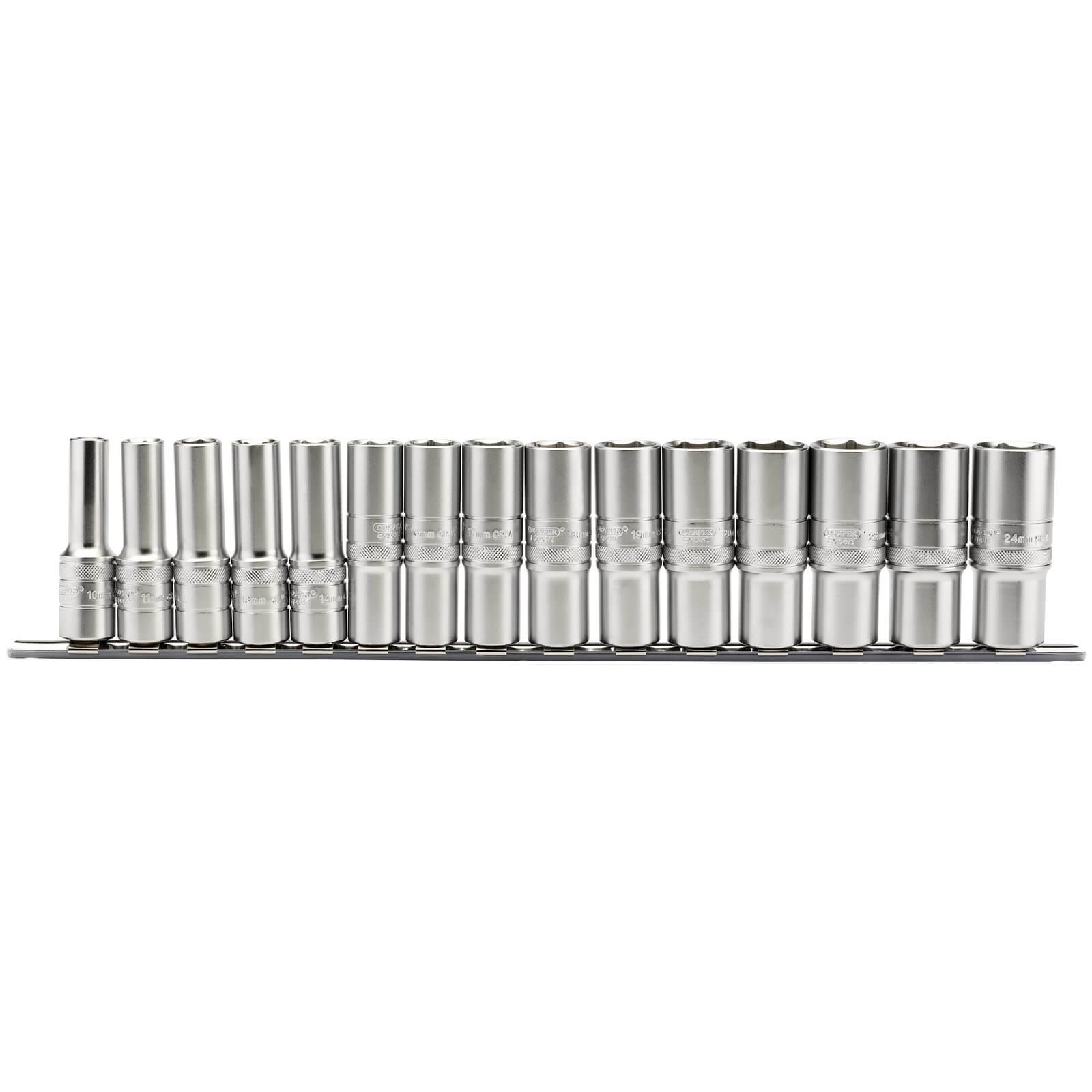 Draper 15 Piece 1/2" Drive Deep Socket Set on Rail 1/2" Price Comparisons | Compare The Build