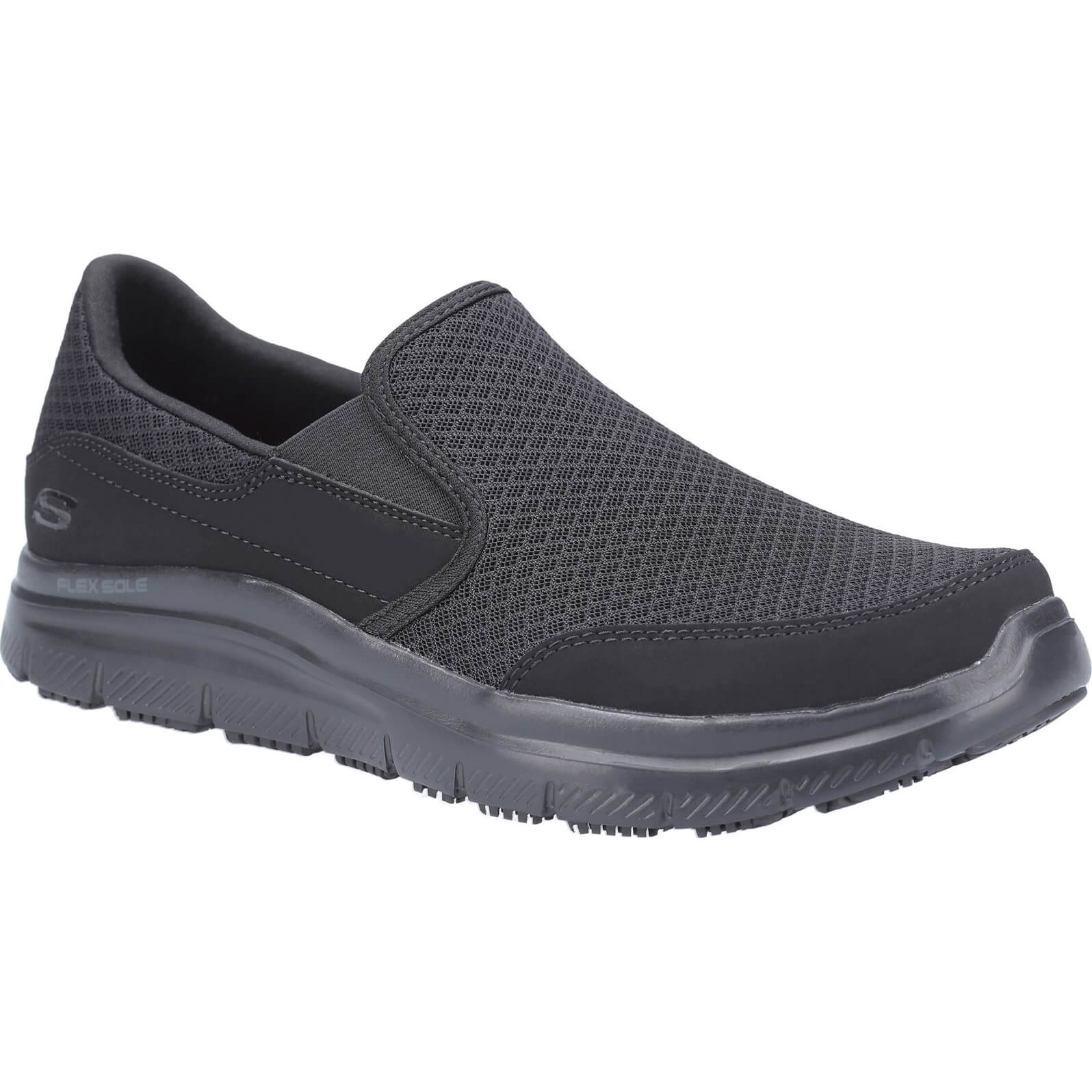 Skechers McAllen Mens Slip Resistant Work Shoes Black Size 7 Price Comparisons | Compare The Build