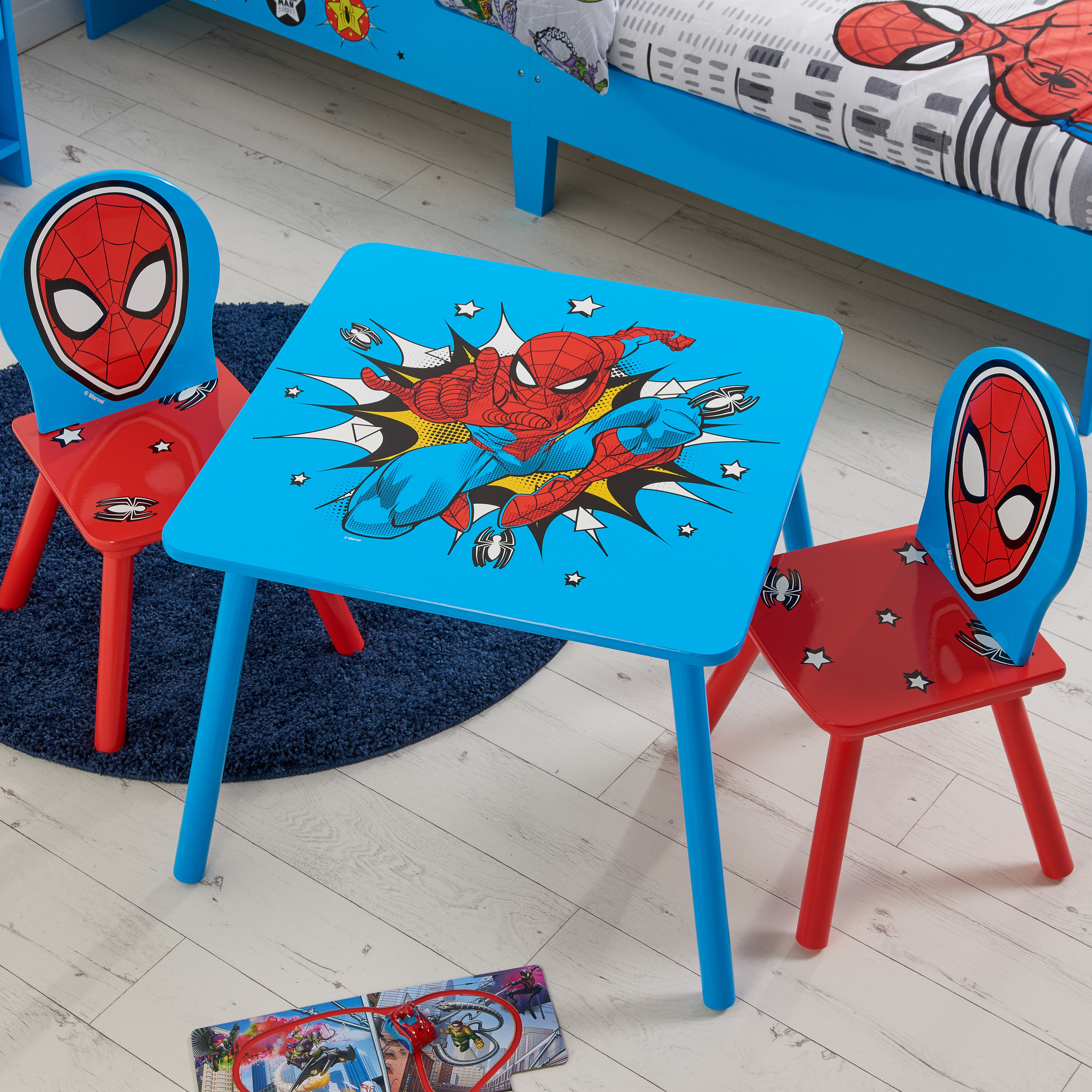 Spiderman Table And 2 Chairs Blue Price Comparisons | Compare The Build