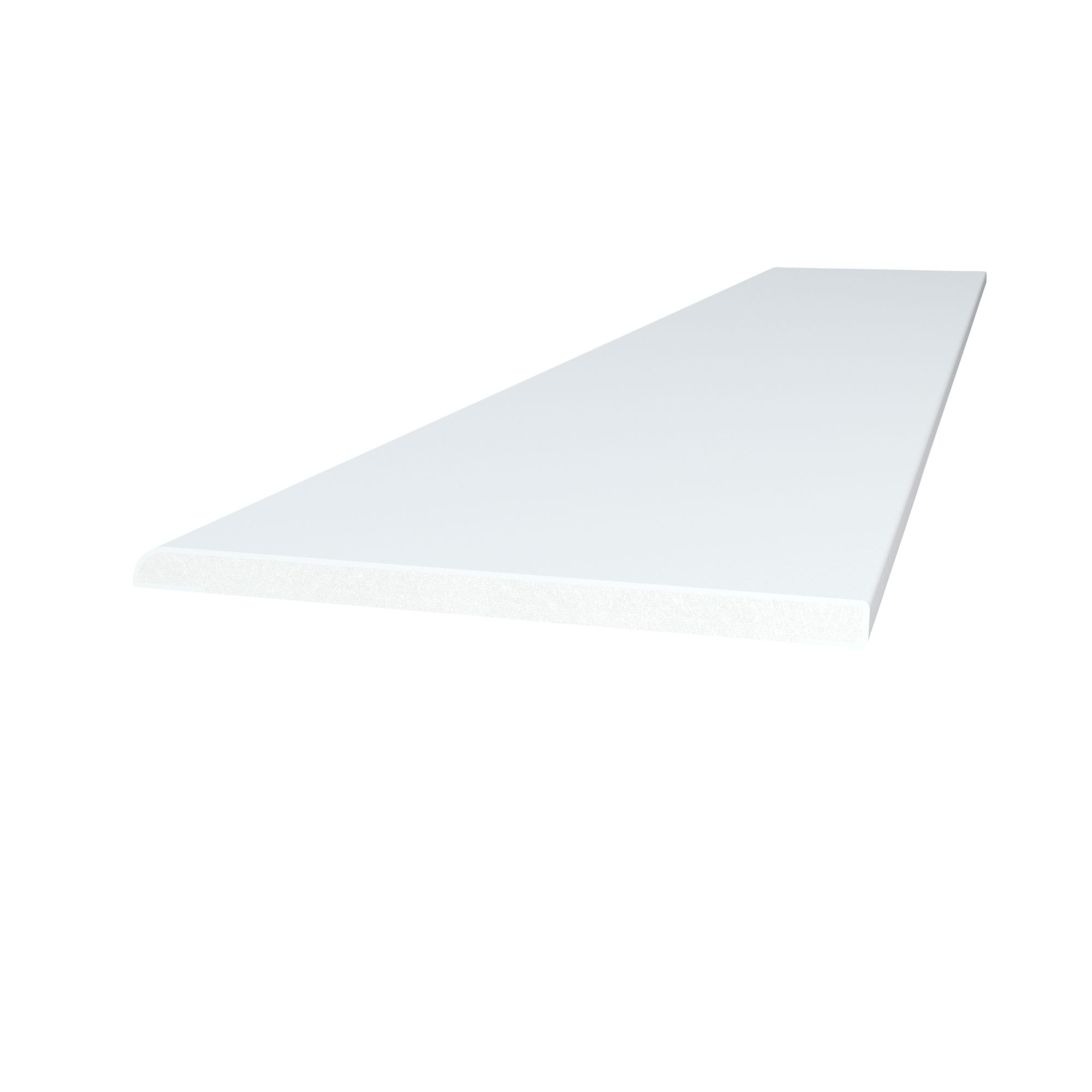 Crystal White Polyvinyl Chloride (Pvc) Bullnose Flat Architrave, (L)2.5M (W)90mm Price Comparisons | Compare The Build