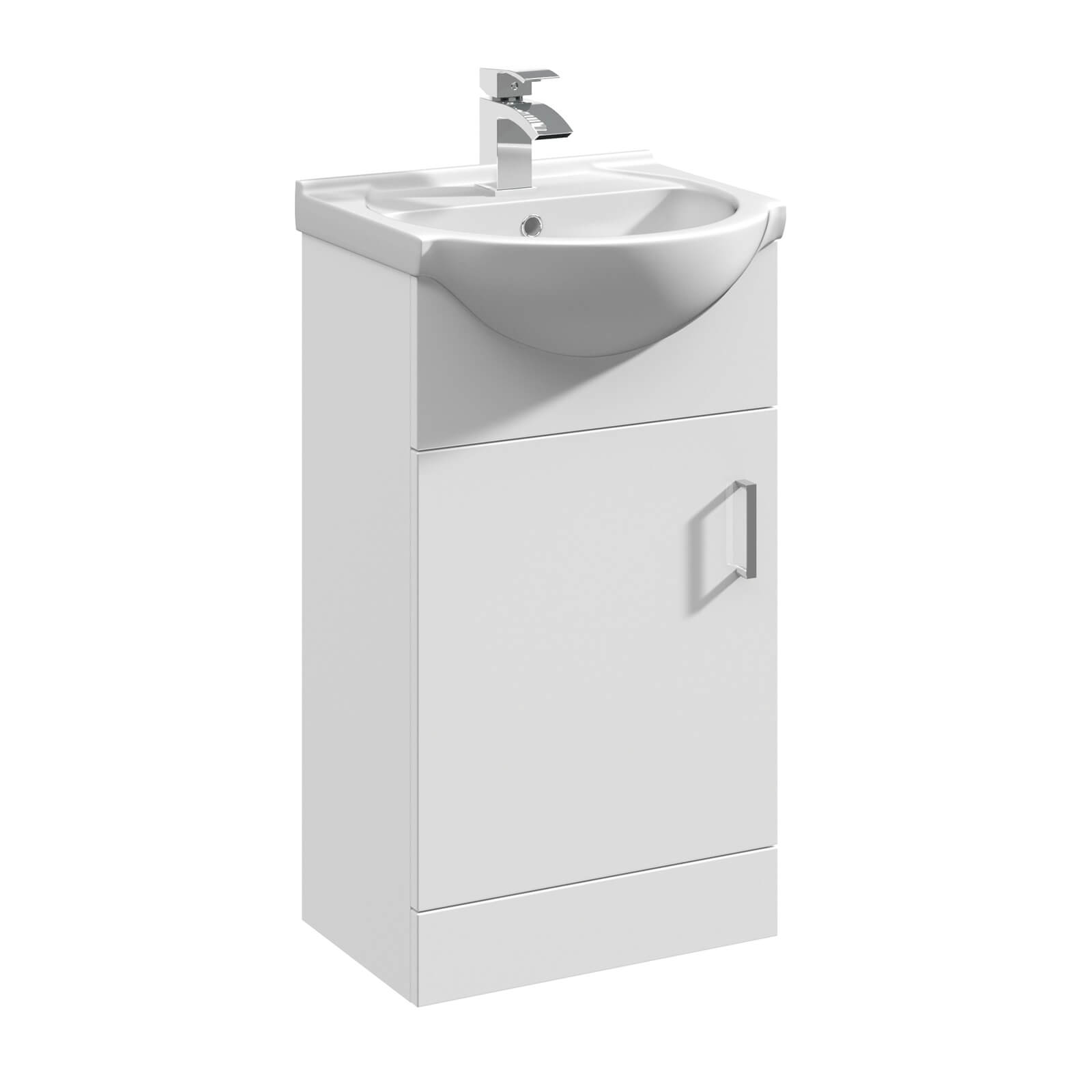 Balterley Orbit 450mm Freestanding Unit With Basin 1 - Gloss White Price Comparisons | Compare The Build