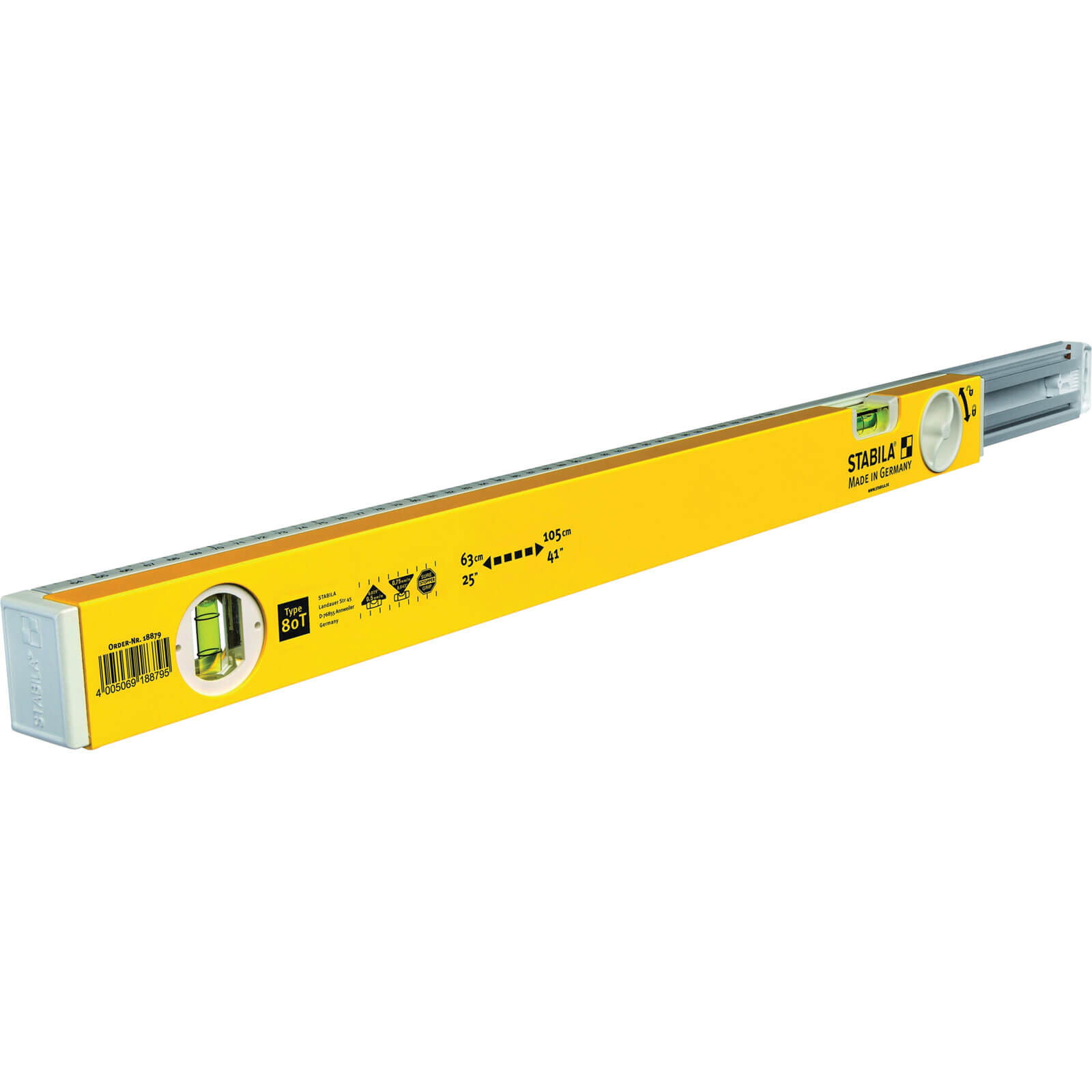 Stabila 80T Telescopic Spirit Level 40" / 100cm Price Comparisons | Compare The Build