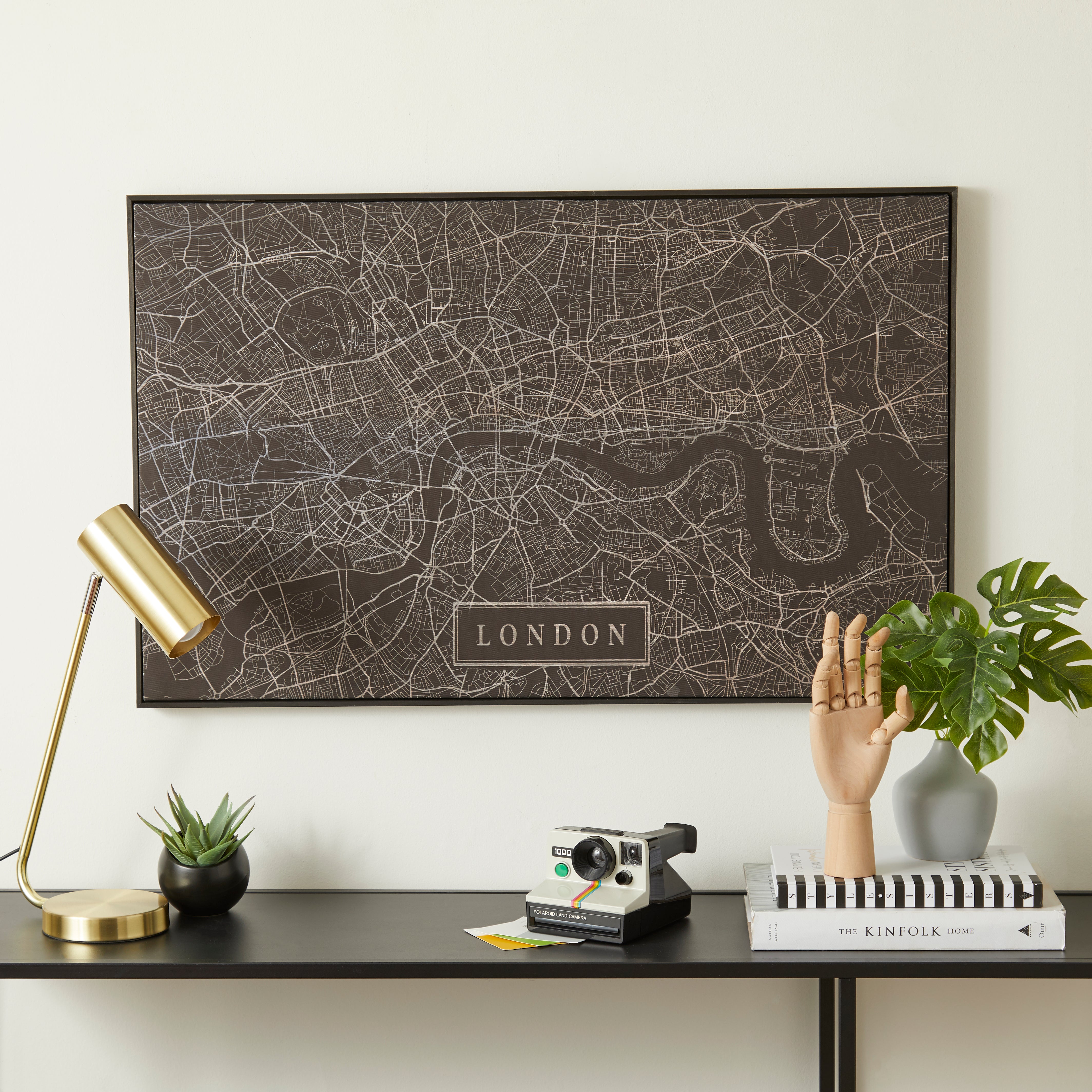 London Map Black Capped Canvas Black Price Comparisons | Compare The Build