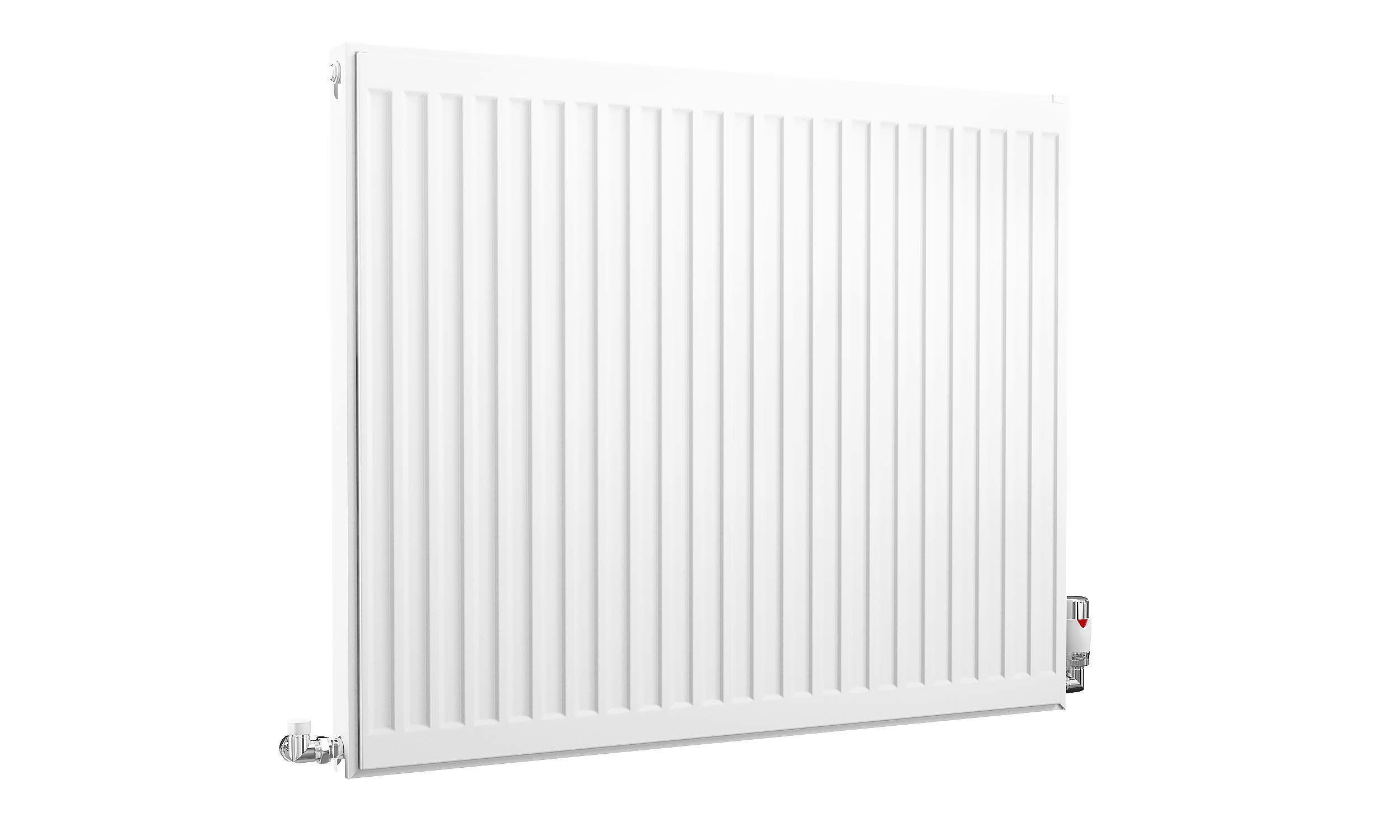 Kartell K-Rad Compact Horizontal Radiator, White, 750mm x 900mm - Double Panel, Single Convector | Compare The Build