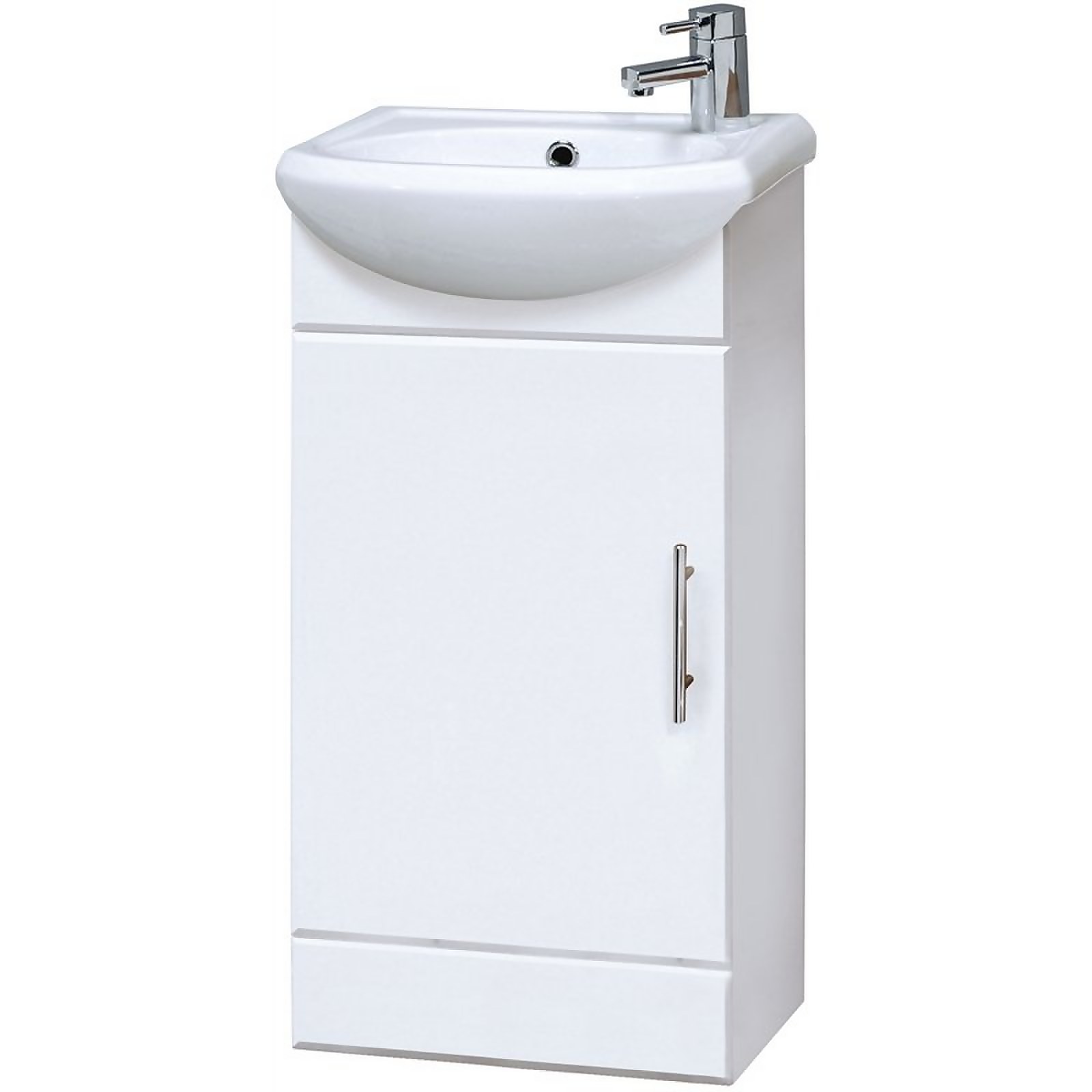 Balterley Orbit 400mm 1 Door Unit With Basin - Gloss White | Compare The Build