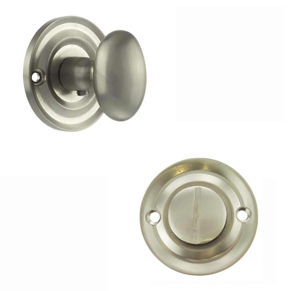 Atlantic Old English Solid Brass Oval WC Turn and Release - Satin Nickel Atlantic UK OEOWCSN Price Comparisons | Compare The Build