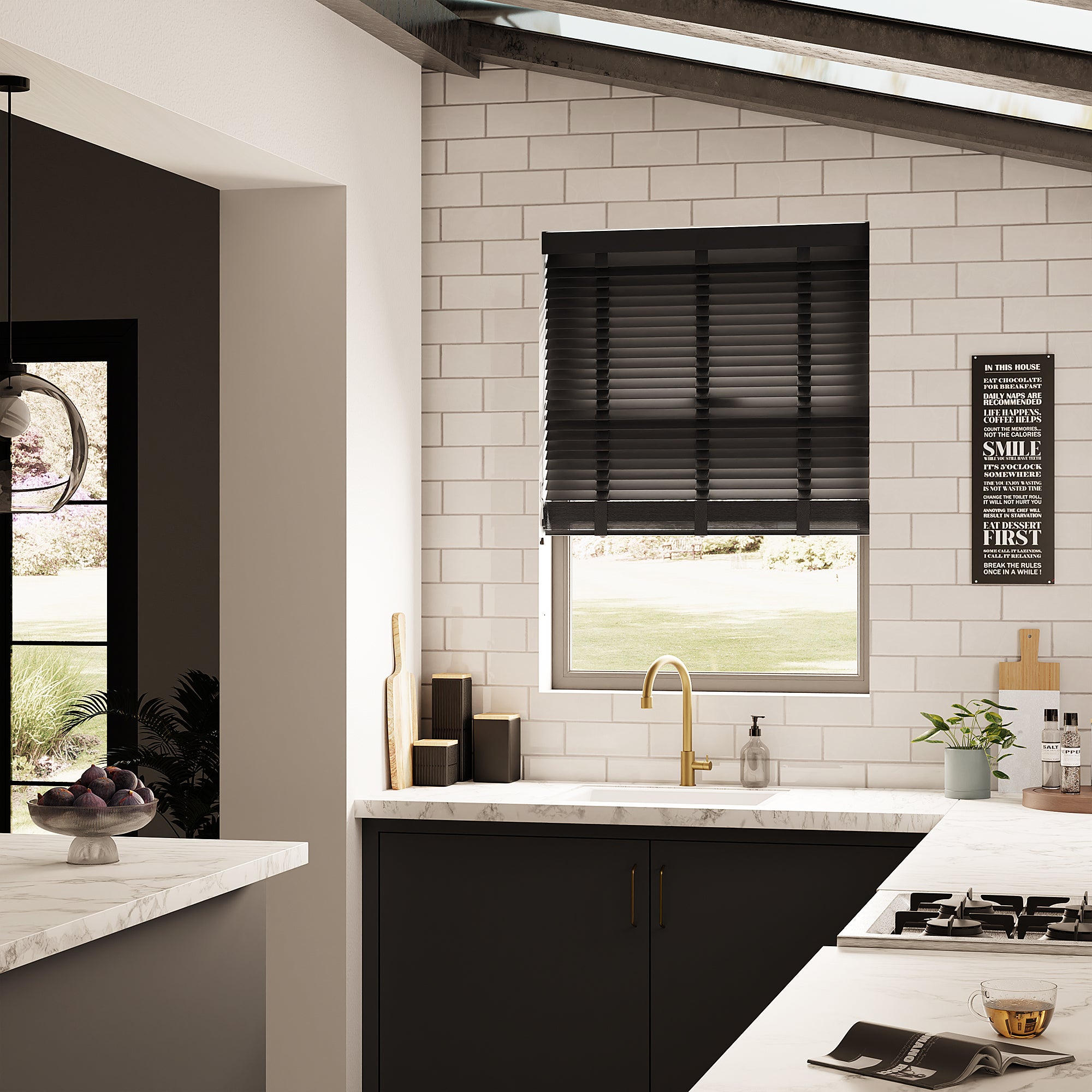 Swish 50mm FSC Black Hardwood Venetian Blind Black Price Comparisons | Compare The Build