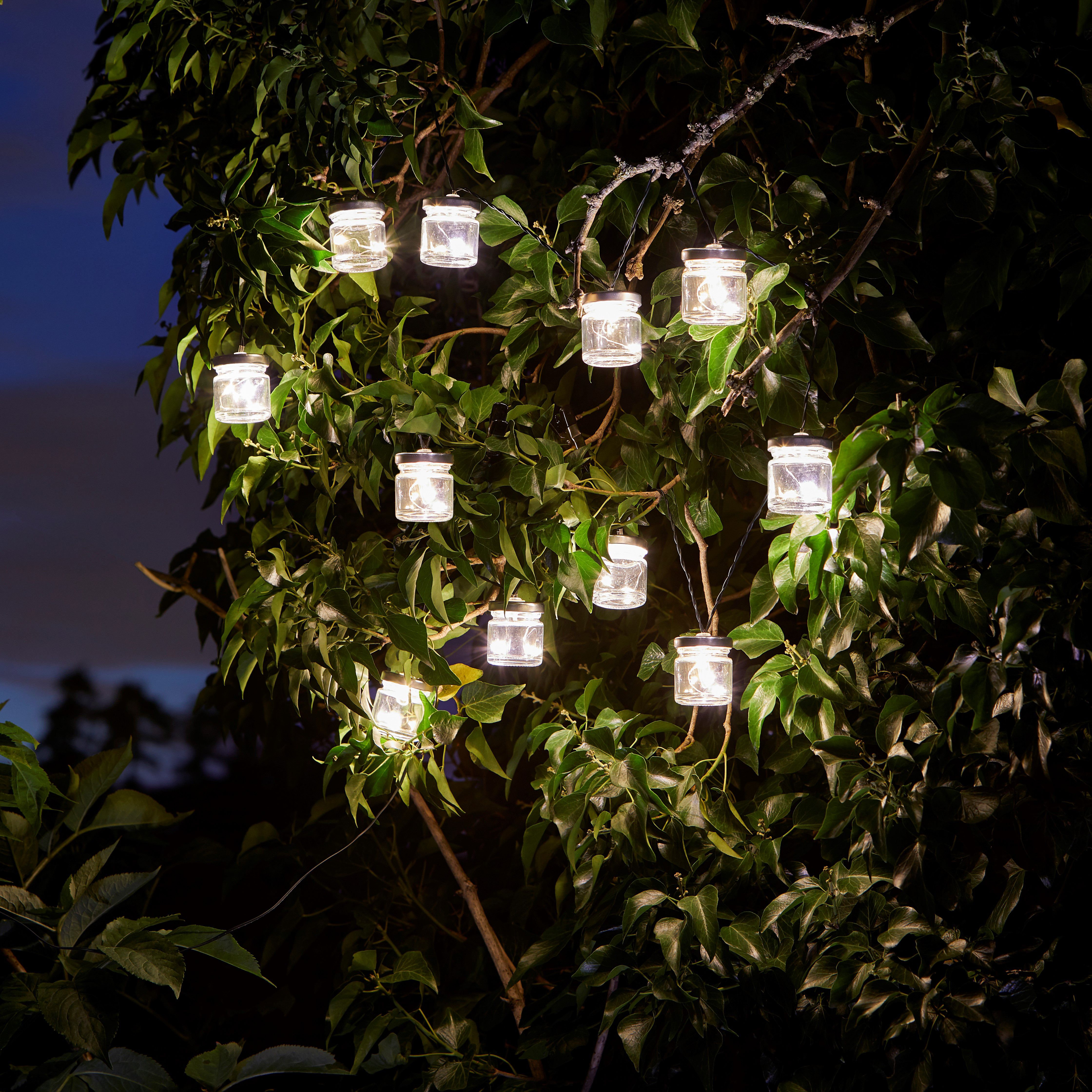 Solar Firefly Jar Solar-Powered Warm White 10 Led Outdoor String Lights Price Comparisons | Compare The Build