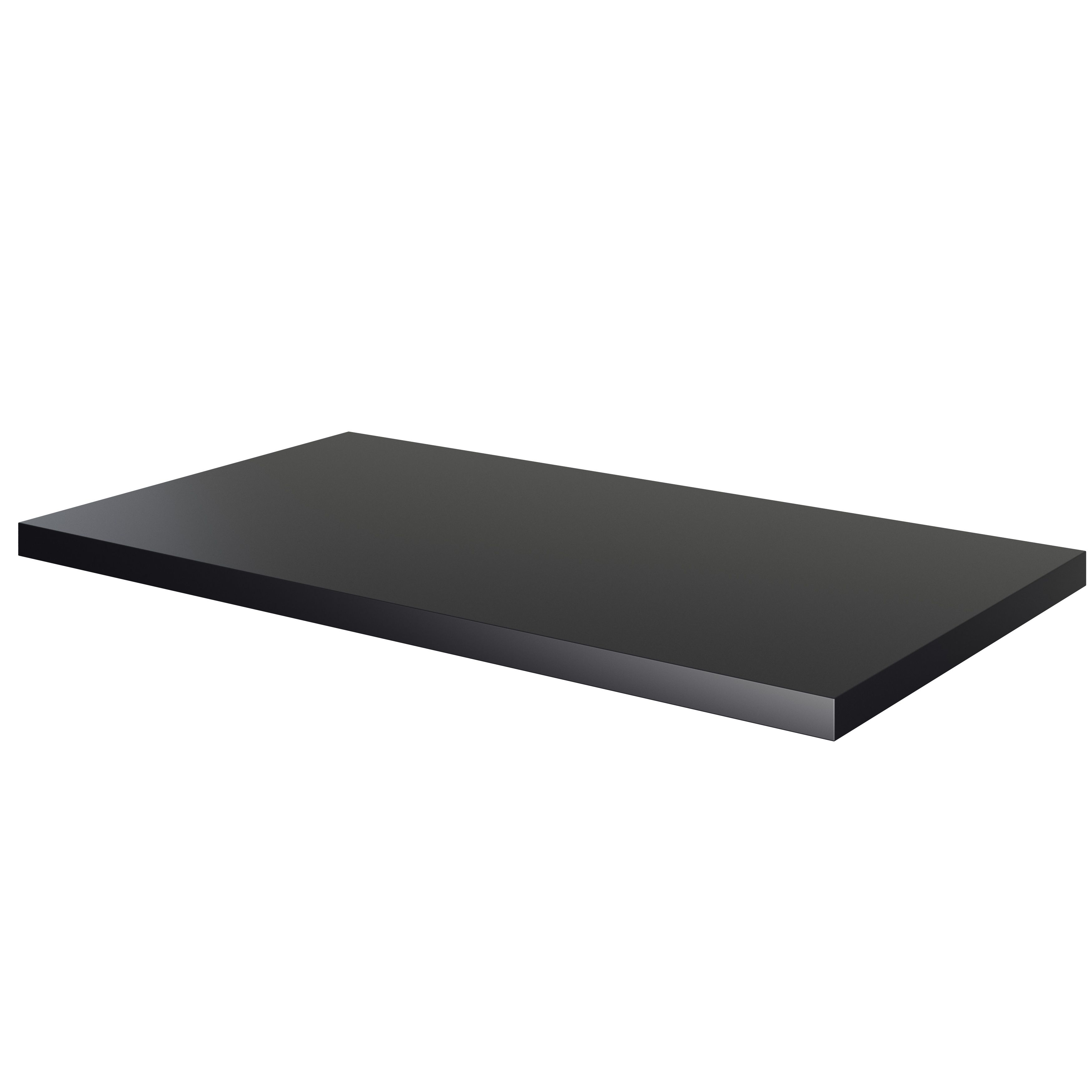 GoodHome Cadelia Matt Black Square Edge Chipboard & Laminate Bathroom Worktop 2Cm X 45.5Cm X 80.5Cm Price Comparisons | Compare The Build