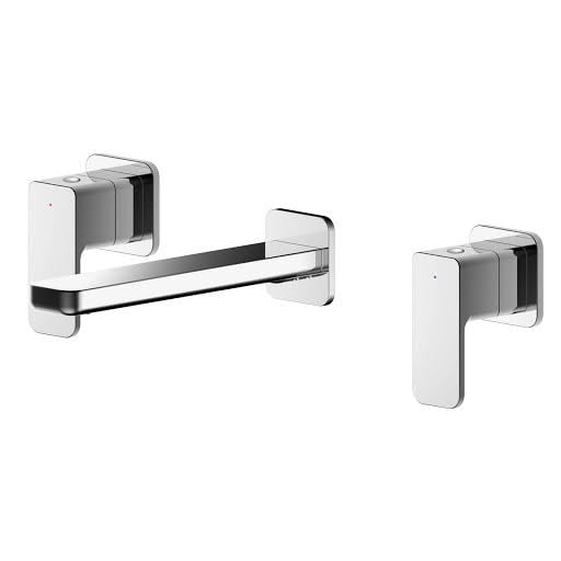 Merano Windon Wall Mounted 3 Tap Hole Basin Mixer Tap - Chrome | Compare The Build