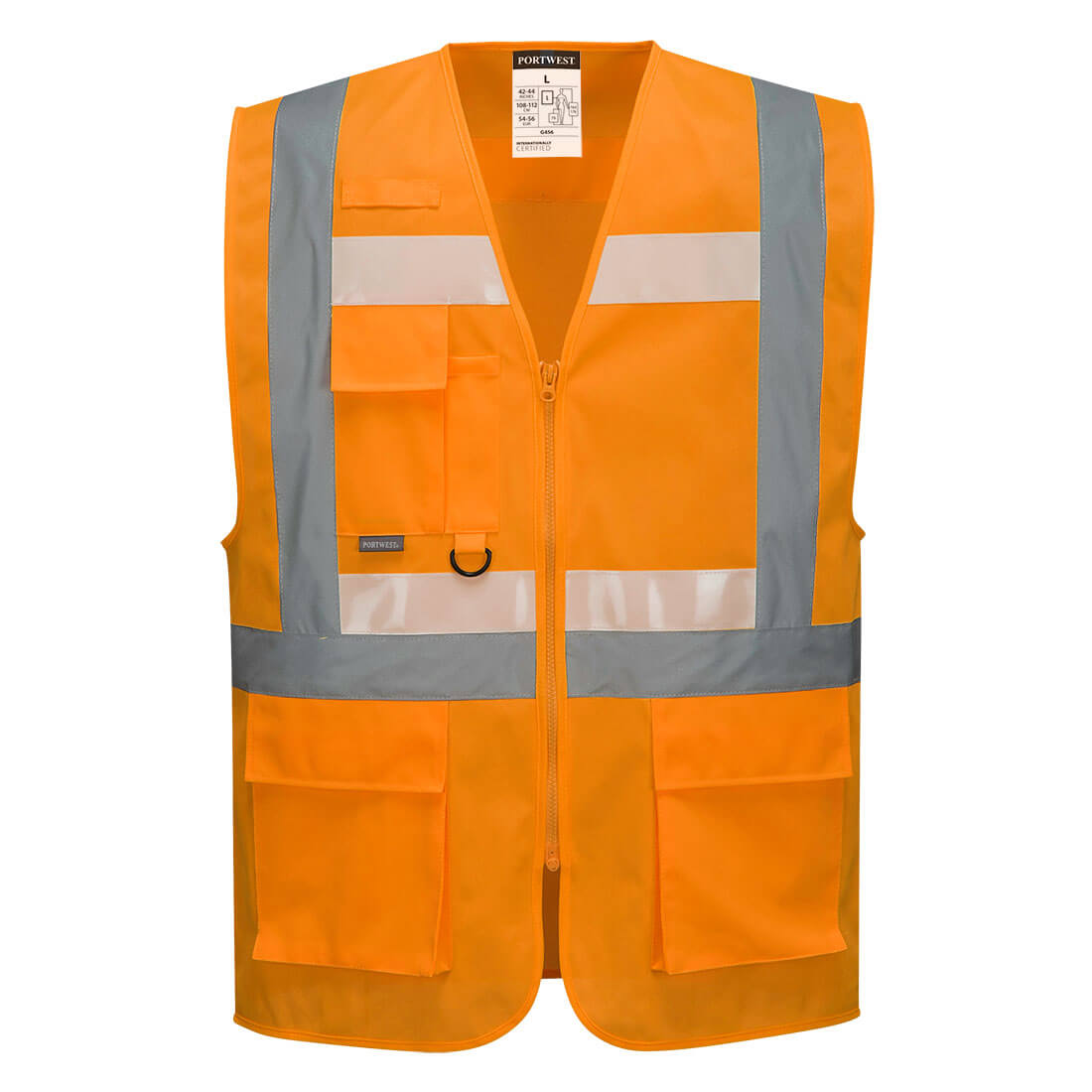 Glowtex Ezee Zip Front Executive Hi Vis Waistcoat Orange 3XL Price Comparisons | Compare The Build