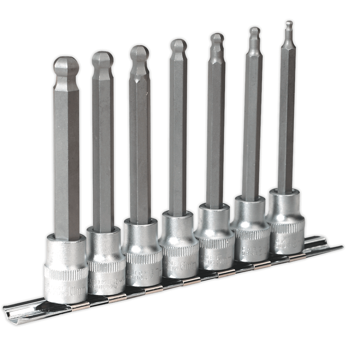 Sealey 7 Piece 3/8" Drive Ball End Hexagon Socket Bit Set Metric 3/8" 100mm Price Comparisons | Compare The Build