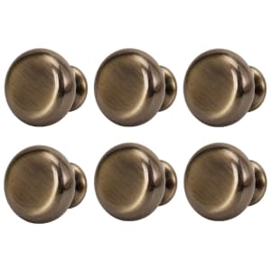 Circle Cabinet Knob Antique Brass 30mm - Pack of 6 Price Comparisons | Compare The Build