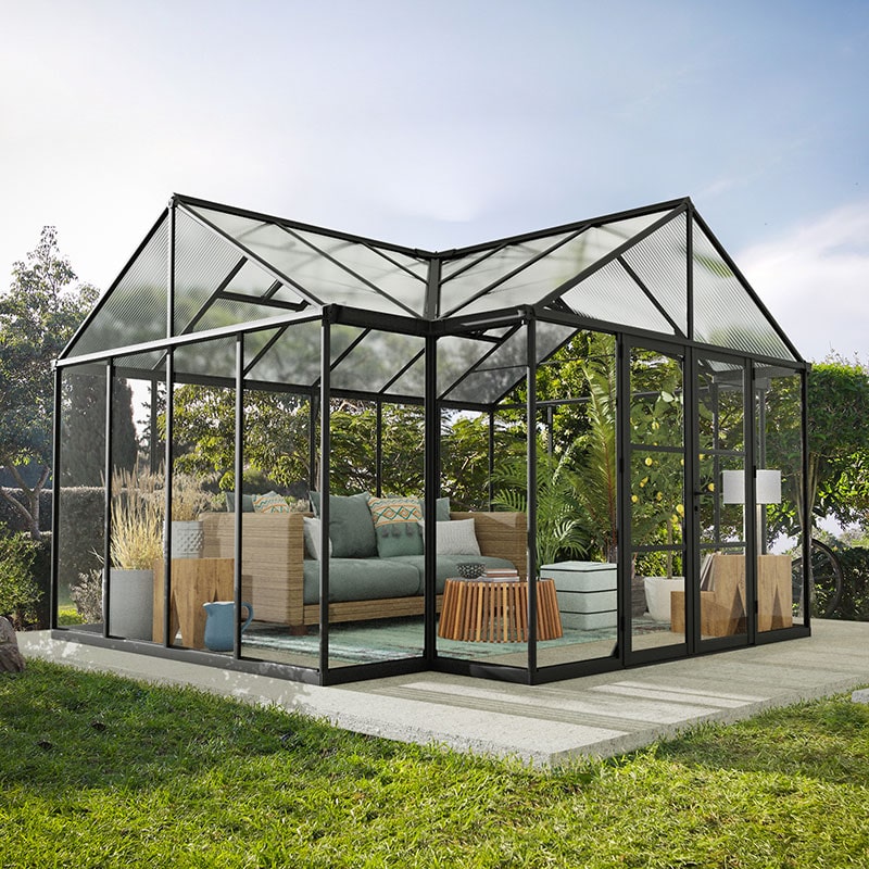 14'9 x 12'5 Palram Canopia Triomphe Orangery Enclosed Garden Gazebo (4.54m x 3.8m) Price Comparisons | Compare The Build