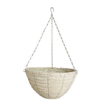 Gardman Whitewash Rattan Hanging Basket, 35.56Cm Price Comparisons | Compare The Build