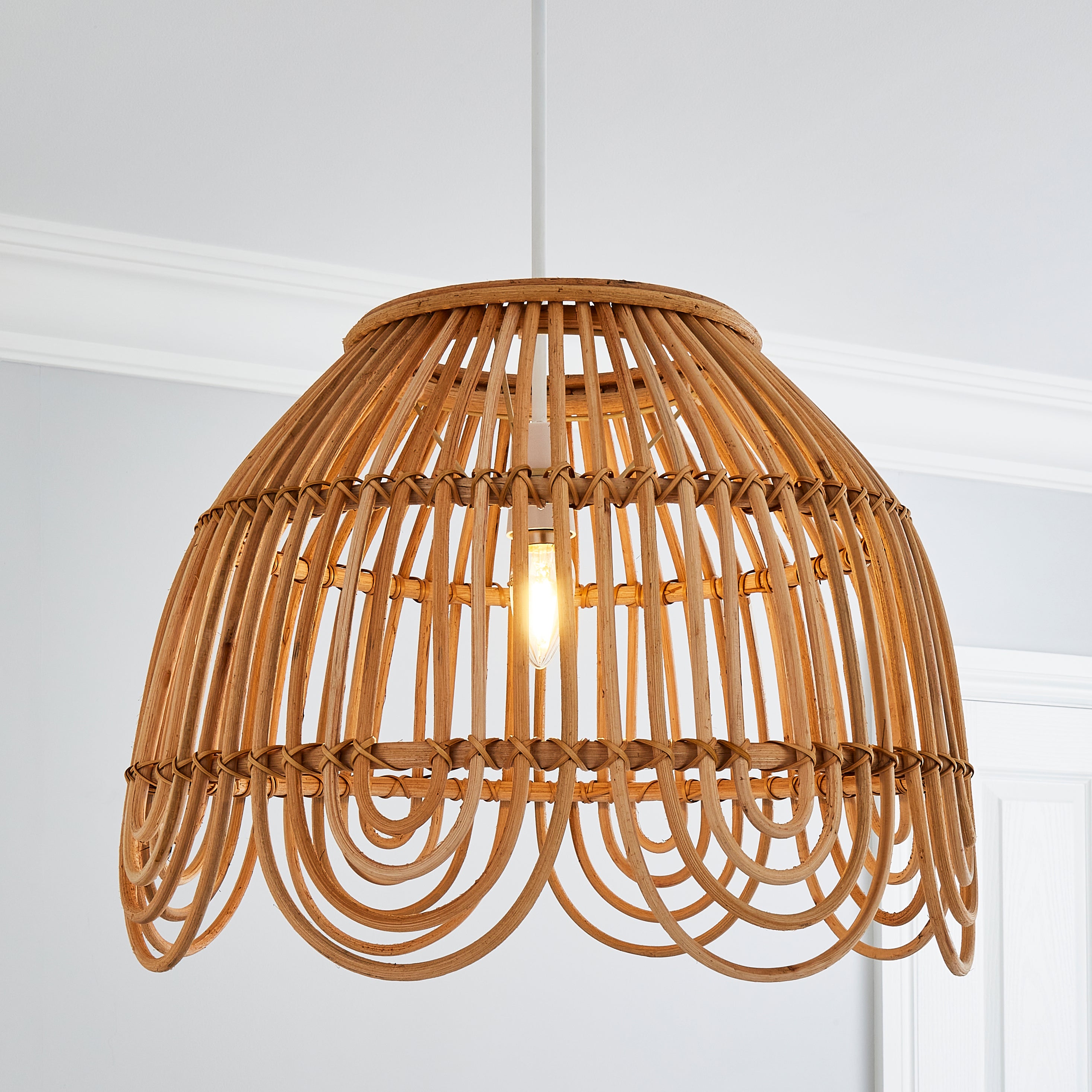 Miah Rattan Easy Fit Pendant Brown Price Comparisons | Compare The Build