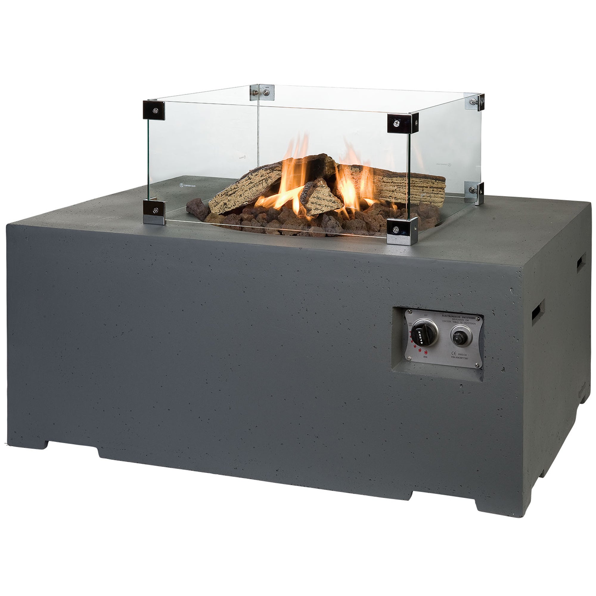 Happy Cocooning Grey Rectangular Fire Pit Grey Price Comparisons | Compare The Build
