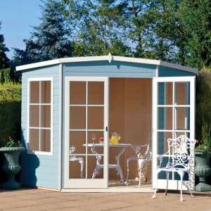 Shire Hampton 10 x 10ft Double Door Corner Summer House | Compare The Build