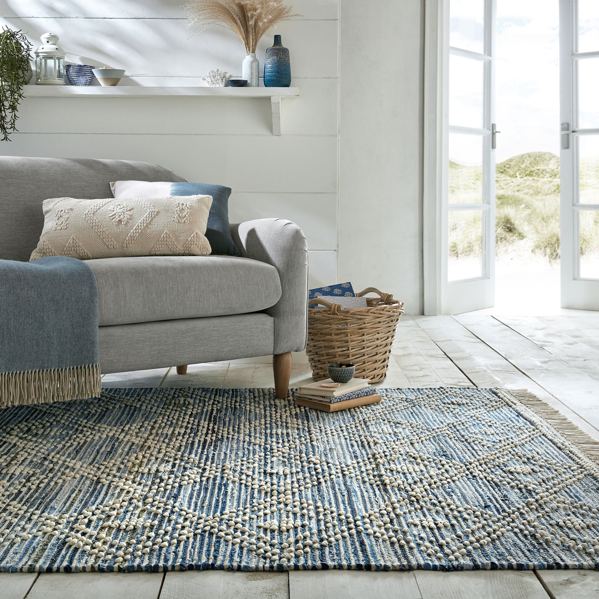 Lissie Denim Rug Blue/White Price Comparisons | Compare The Build