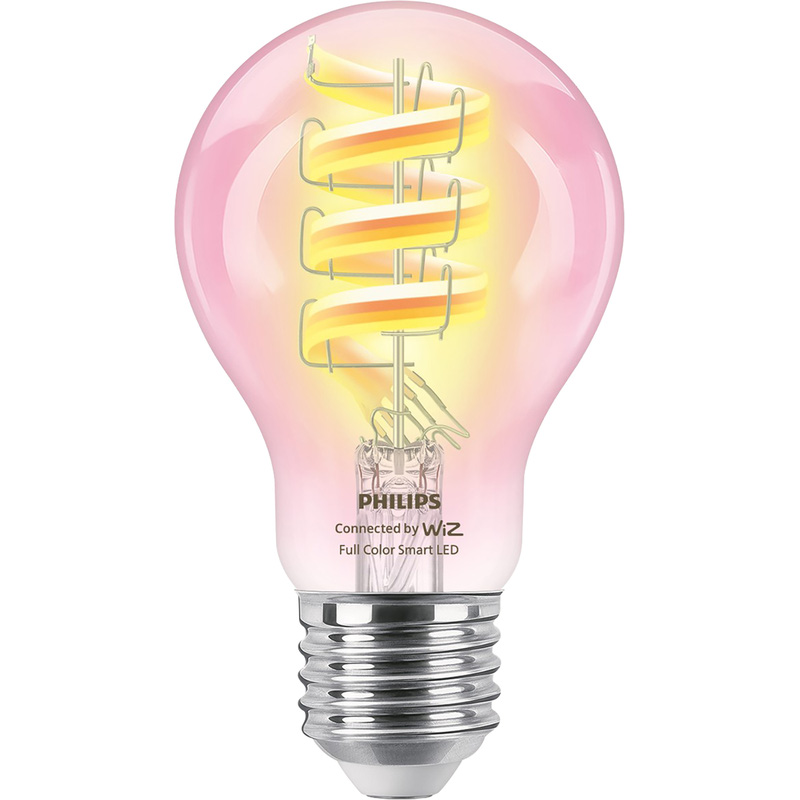 Philips WiZ LED Clear Filament Colour Smart Light Bulb A60 E27 40W | Compare The Build