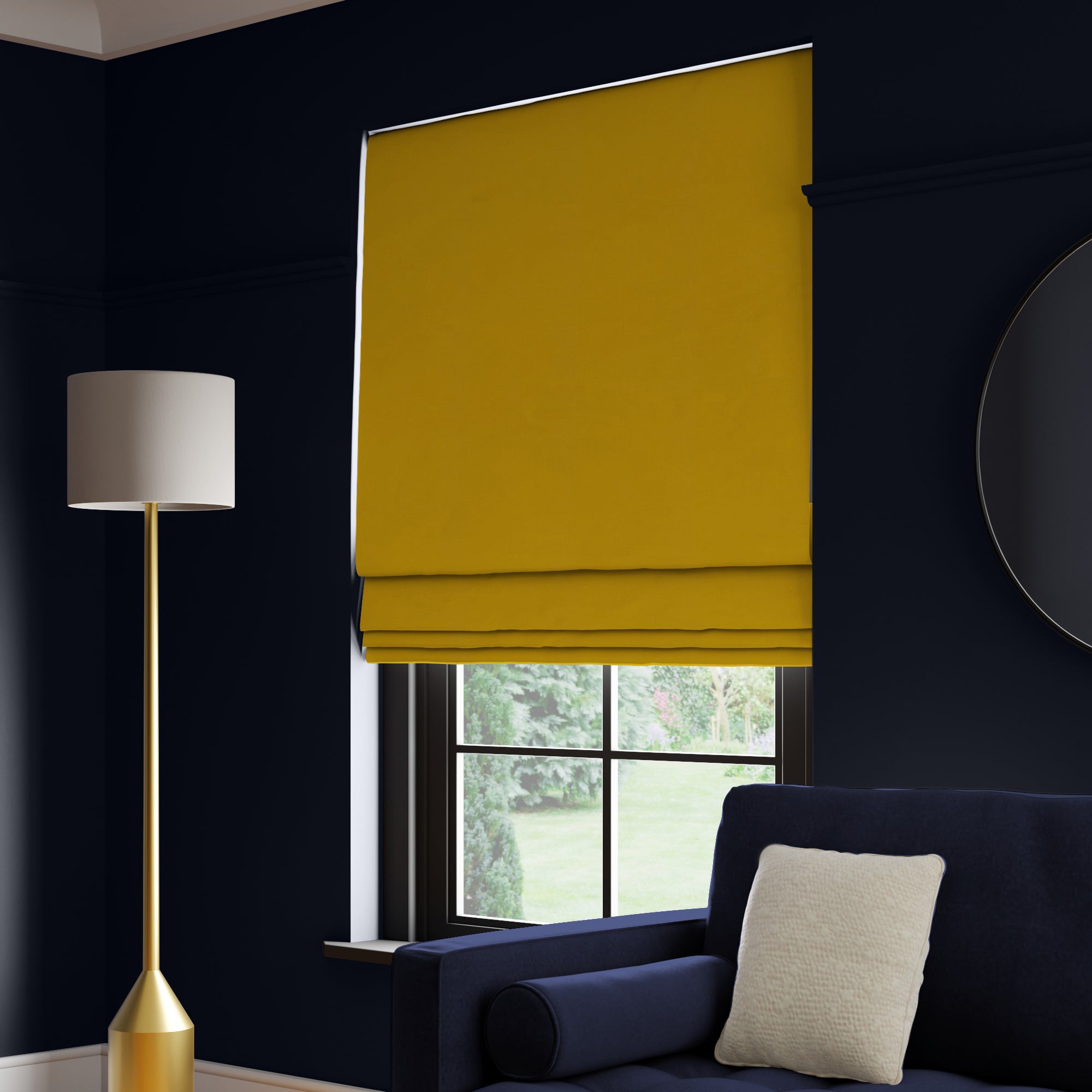 Panama Cotton Made to Measure Roman Blind Panama Ochre Price Comparisons | Compare The Build