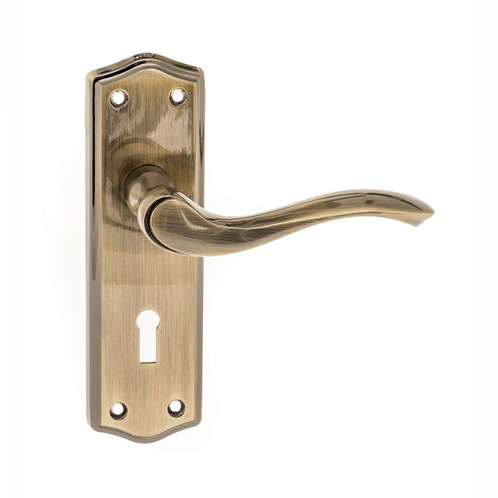 Atlantic Old English Warwick Key Lever on Backplate - Antique Brass Atlantic UK OE178KAB Price Comparisons | Compare The Build