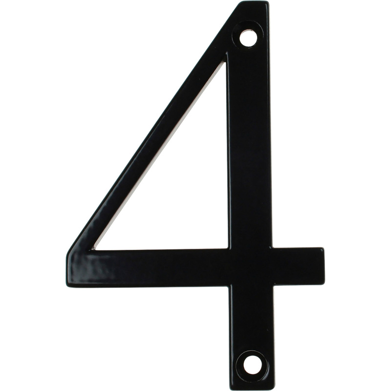 Fab and Fix Fab & Fix Hardex Door Numeral Matt 4 in Black Zinc Price Comparisons | Compare The Build