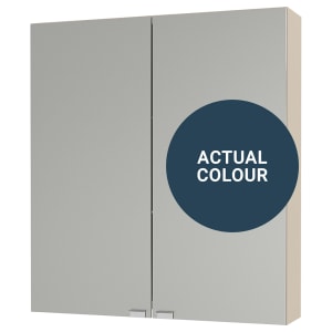 Duarti By Calypso Highwood 600mm Slimline Mirrored 2 Door Wall Hung Unit - Twilight Blue Price Comparisons | Compare The Build