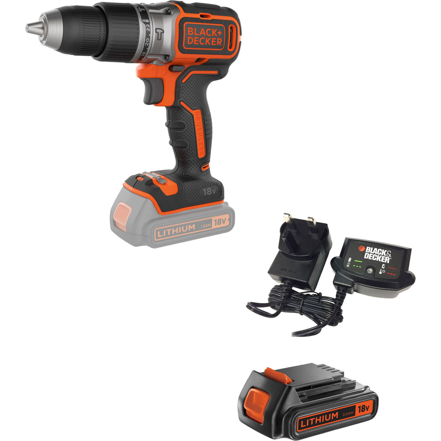 Black and Decker BL188 18v Cordless Brushless Combi Drill 1 x 2ah Li-ion Charger No Case Price Comparisons | Compare The Build