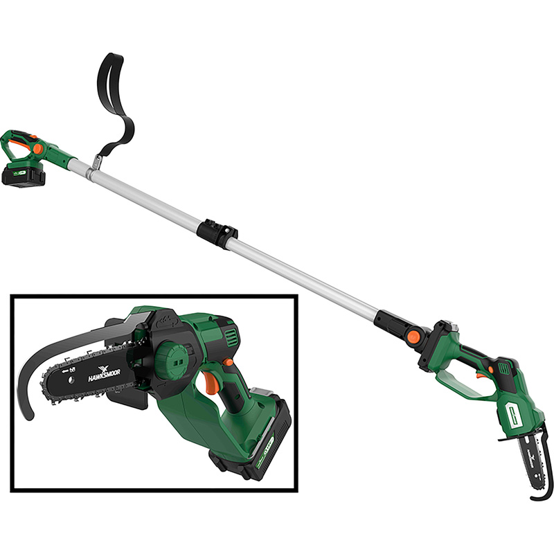 Hawksmoor 18V Cordless Mini Pruning Chainsaw 1 x 4.0Ah Aluminium | Compare The Build