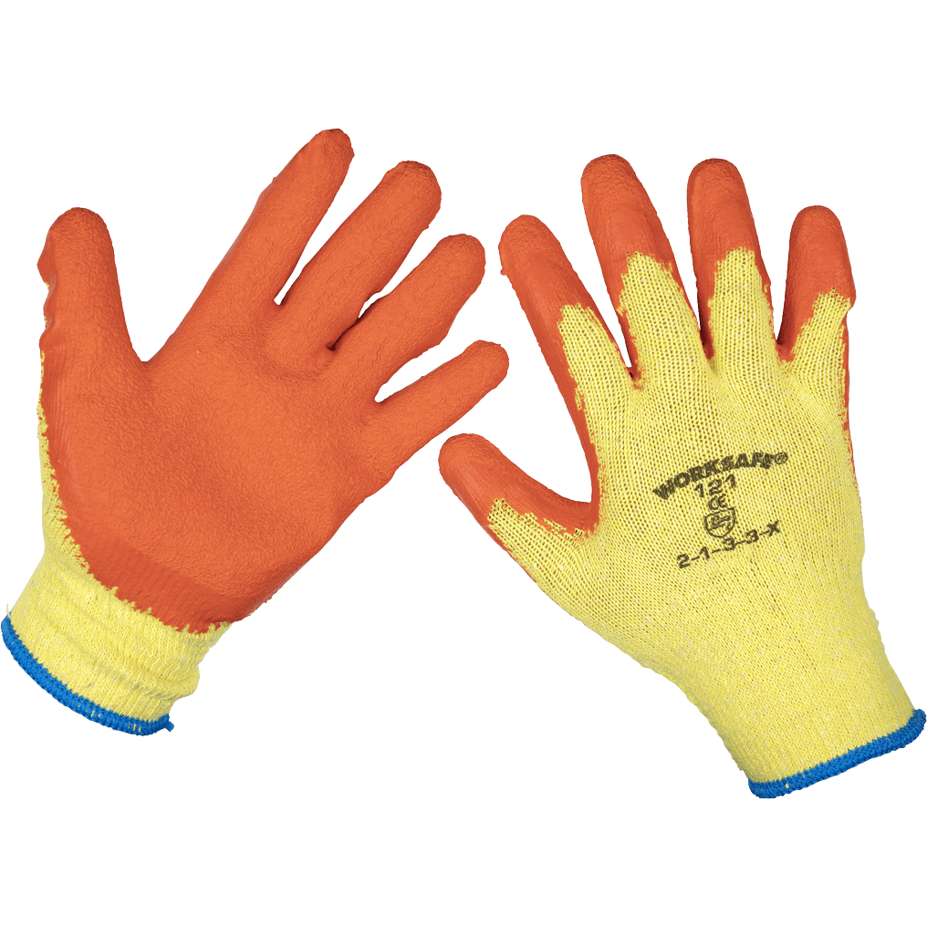 Sealey Worksafe Super Grip Gloves Orange XL Pack of 6 Price Comparisons | Compare The Build