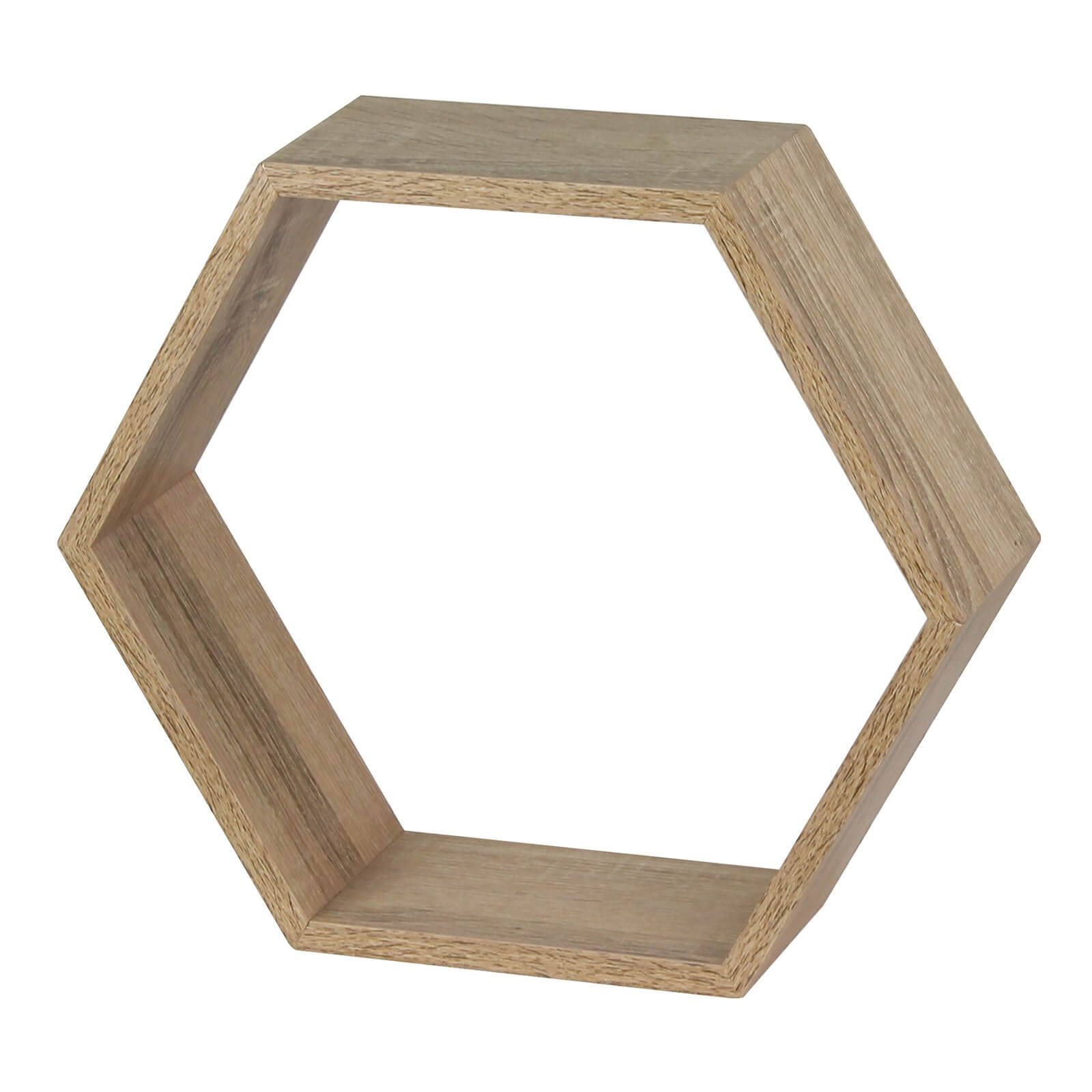 Hexagon Wall Shelf - Sanoma Oak Price Comparisons | Compare The Build