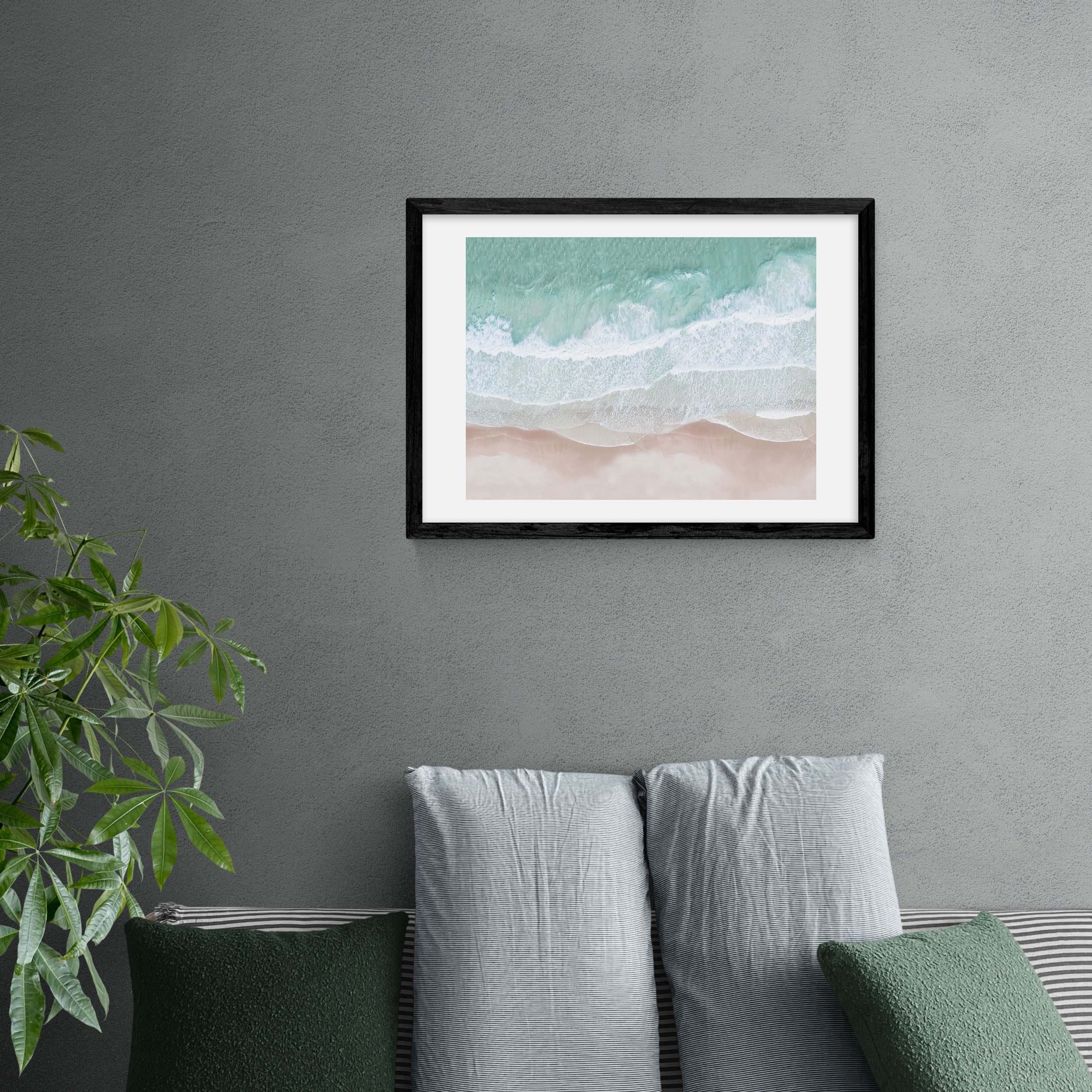 East End Prints Aerial Ocean Print Green/Brown Price Comparisons | Compare The Build