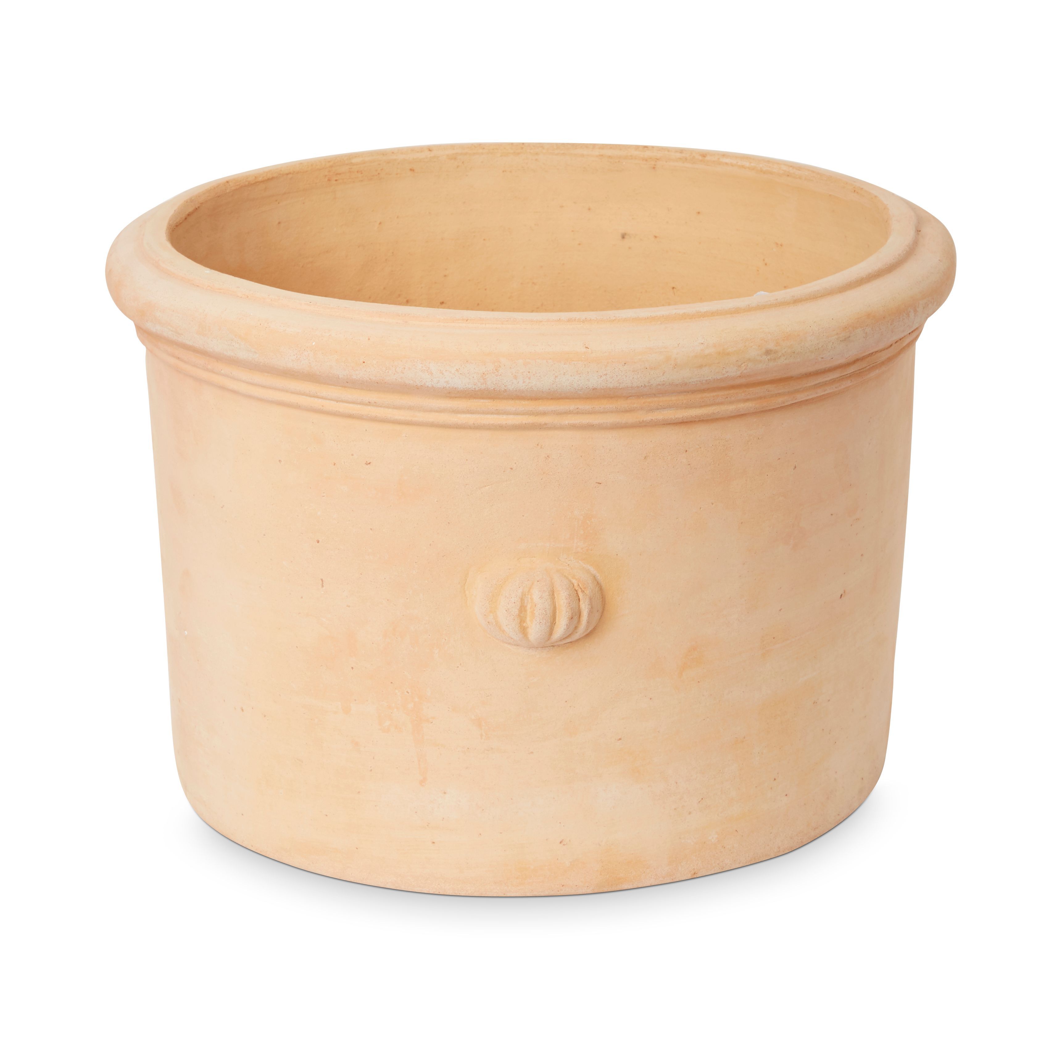 Blooma Mali White Washed Terracotta Round Plant Pot (Dia)40Cm | Compare The Build