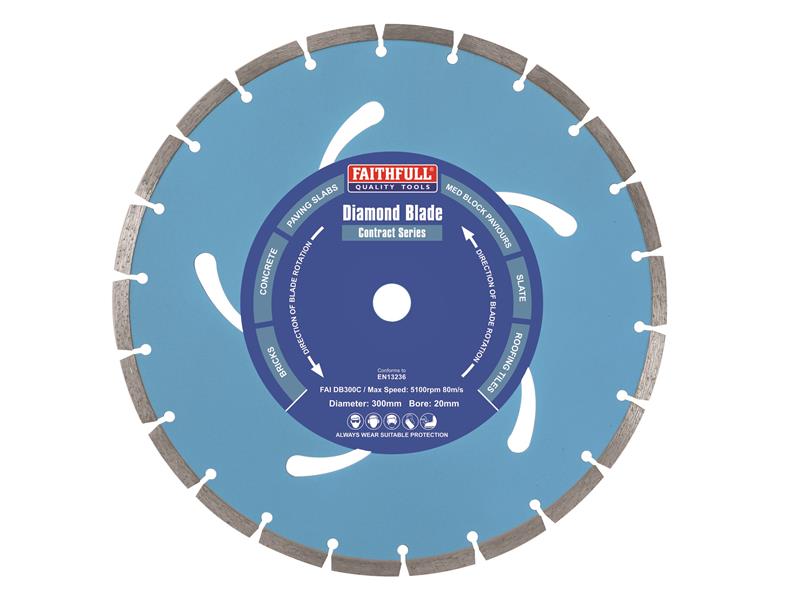 Faithfull FAIDB300C Contract Diamond Blade 300 x 20mm Price Comparisons | Compare The Build