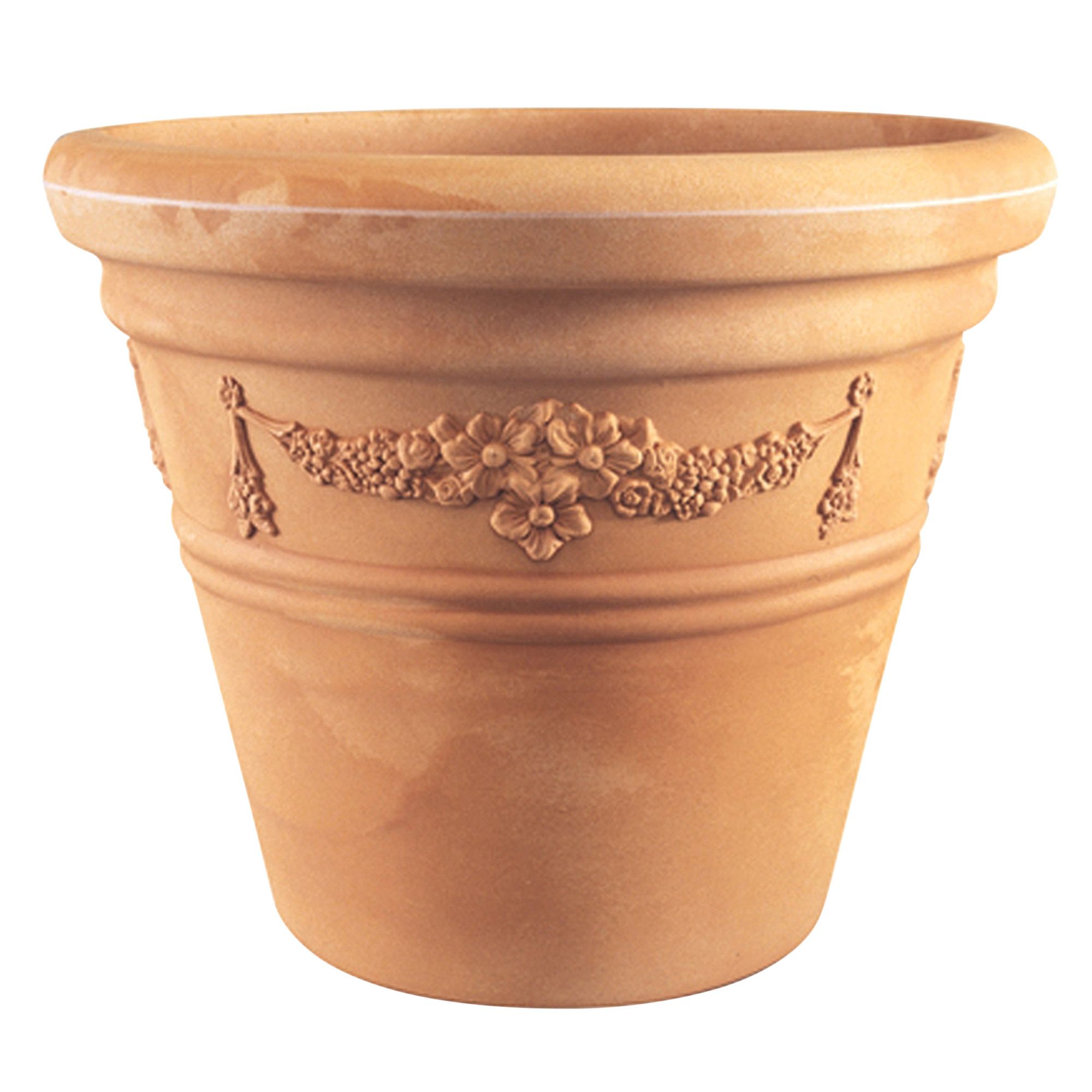 Sankey Catania Round Plastic Terracotta Ceramic Effect Plant Pot (H)700mm (Dia)430mm | Compare The Build